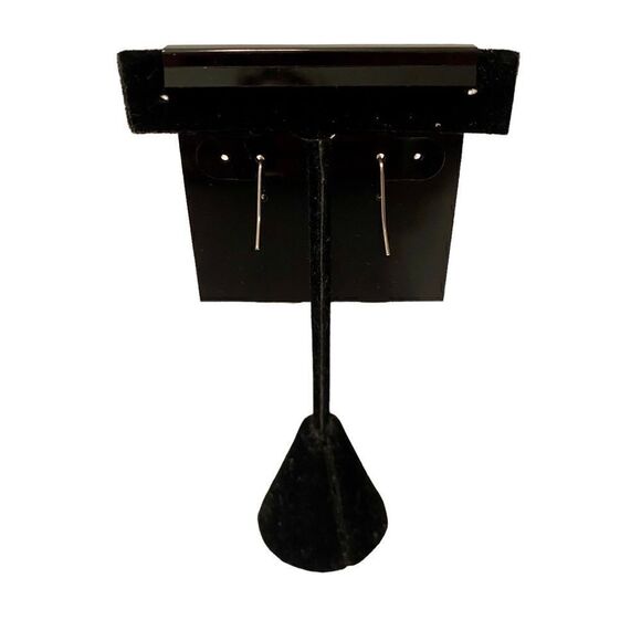 Vintage Lucite & Silver Toned Drop Earrings. - Picture 5 of 5